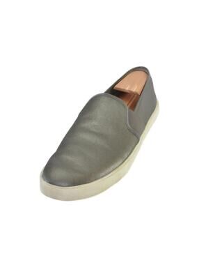 Vince Metallic Grey Slip-On Sneakers 8 37355